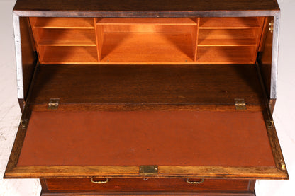 Wunderschöner Englischer Sekretär Schreibkommode Echt Holz Schreibtisch Kommode Büro Antik Vintage