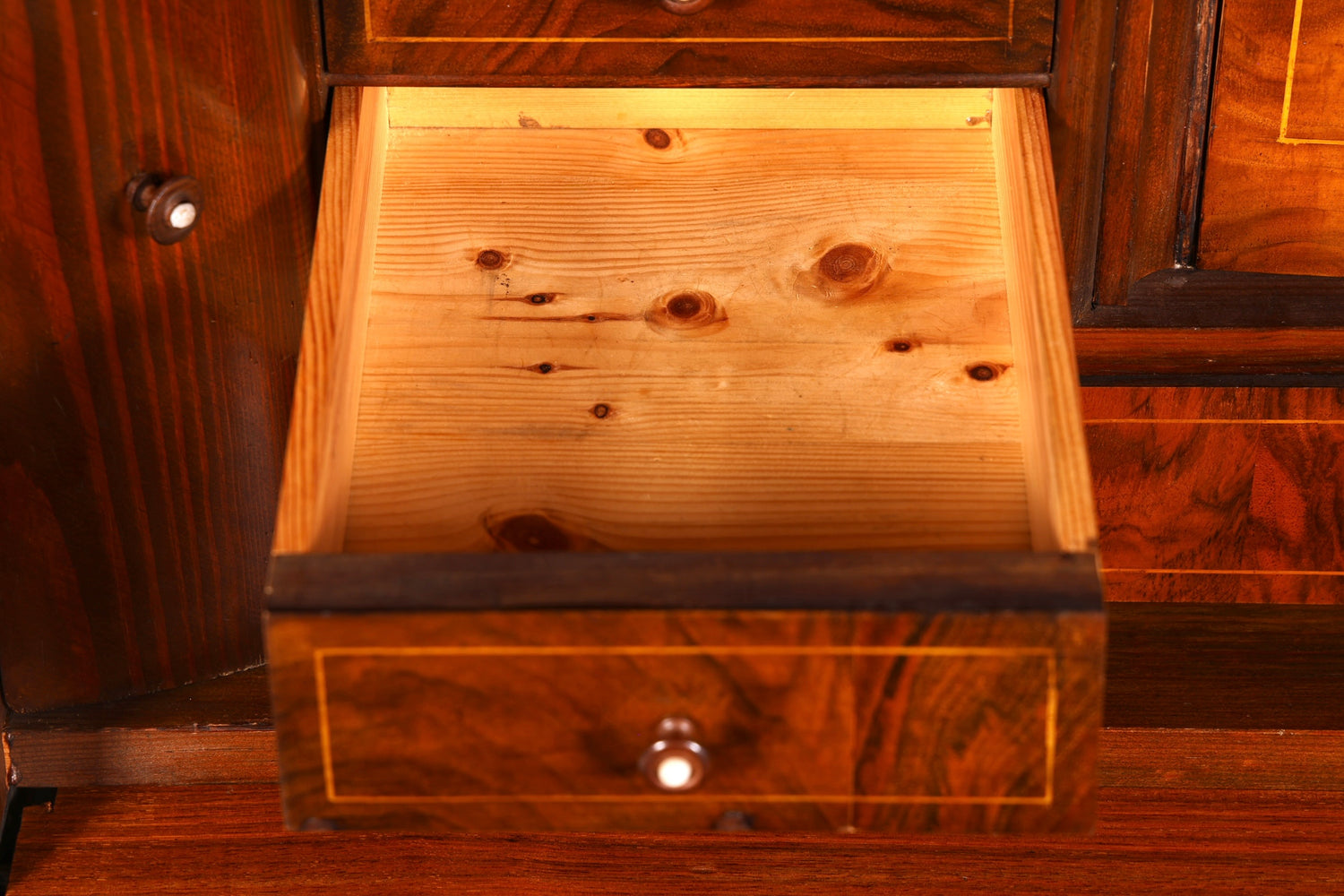 Wunderschöner Gründerzeit Sekretär Vertiko Highboard Louis Philippe Kommode Sekretär Schrank um 1880