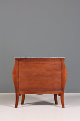 Königliche Bauchige Barock Kommode Messing Marmor Louis XV Sideboard Antik Stil