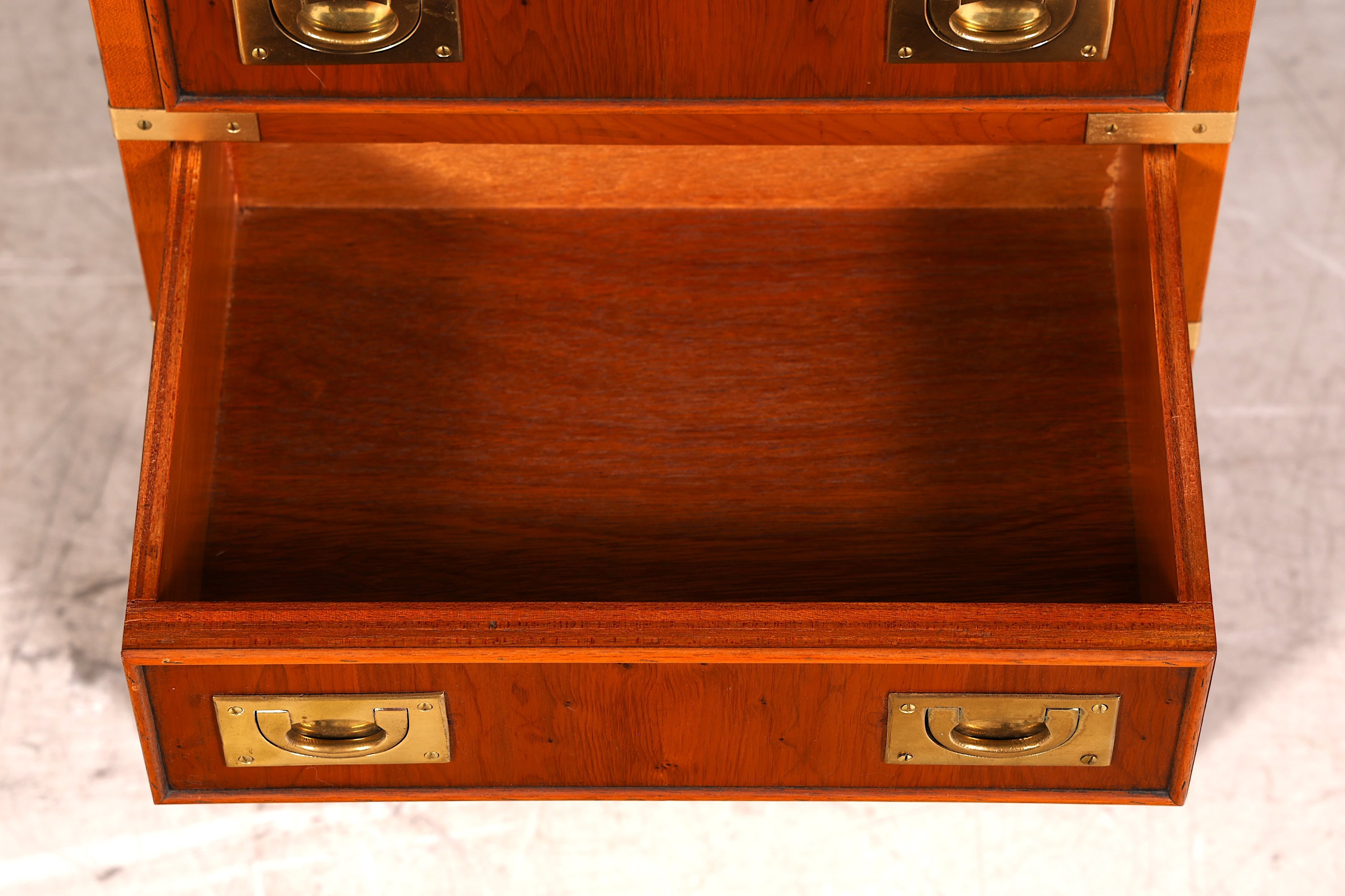 Edle Schmale Maritime Vertiko Englisch Military Chest Kommode Antik Kolonialstil