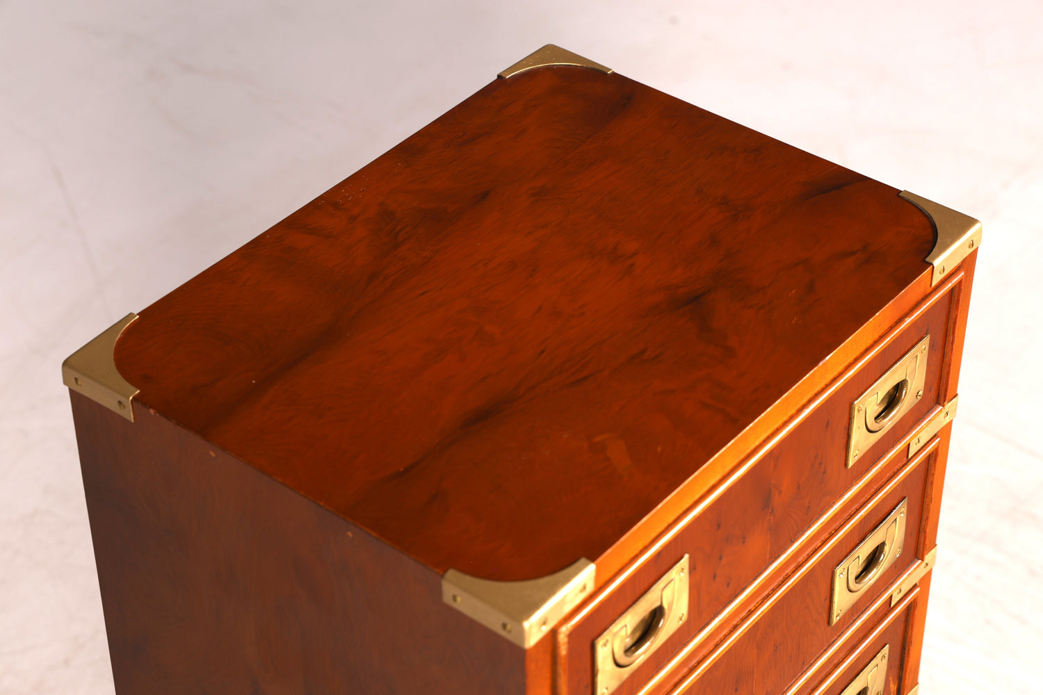 Edle Schmale Maritime Vertiko Englisch Military Chest Kommode Antik Kolonialstil
