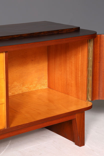 Schlichtes Mid Century Sideboard Vintage TV Kommode 60s Schrank Retro Longboard