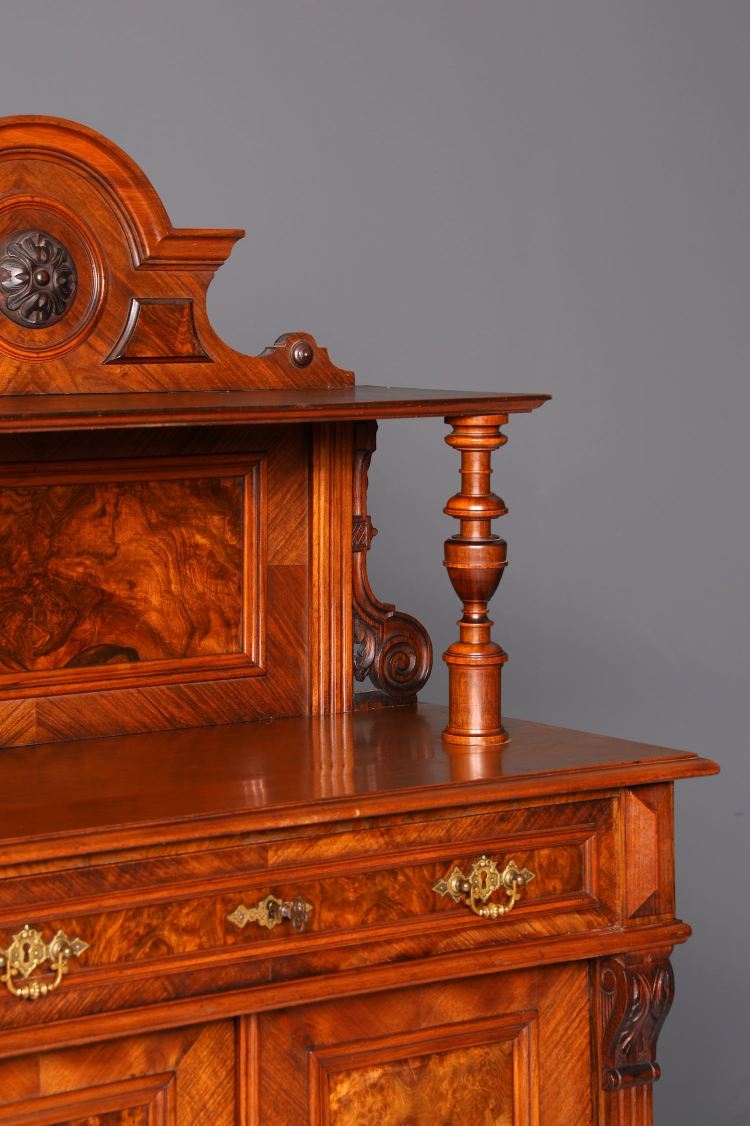 Traumhaftes Gründerzeit Vertiko mit Aufsatz Jugendstil Schrank Antik Highboard Buffet Kommode Vintage