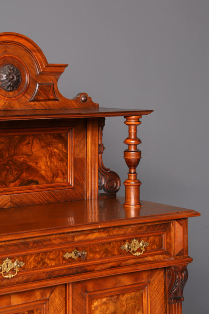 Traumhaftes Gründerzeit Vertiko mit Aufsatz Jugendstil Schrank Antik Highboard Buffet Kommode Vintage