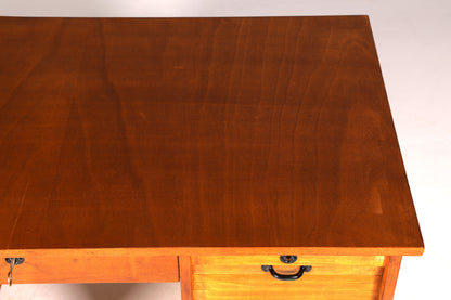Stilvoller Bauhaus Rollladen Schreibtisch Mid Century echt Holz Bürotisch Vintage Office Table