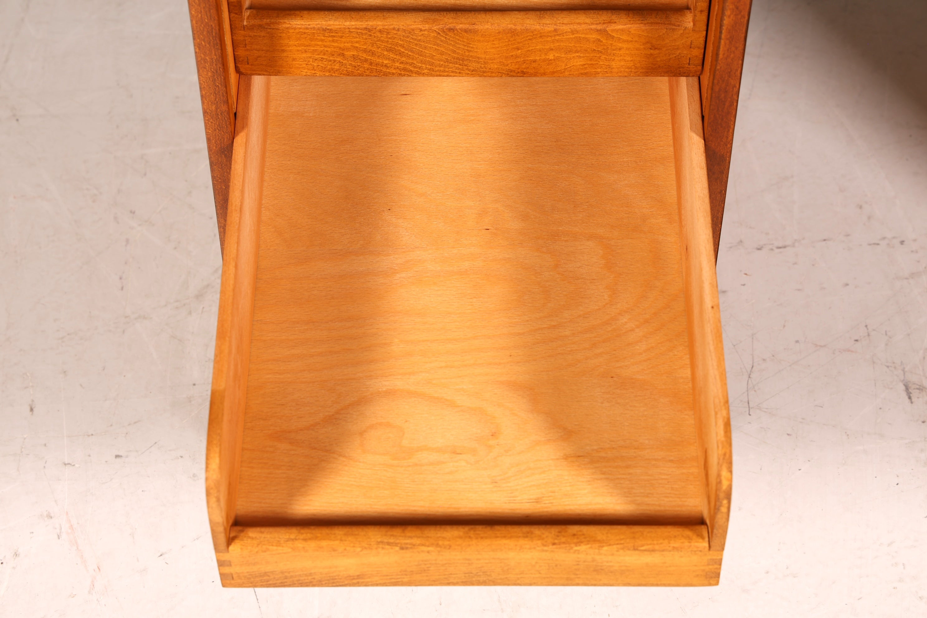 Stilvoller Bauhaus Rollladen Schreibtisch Mid Century echt Holz Bürotisch Vintage Office Table