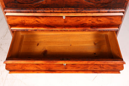 Stilvoller Biedermeier Sekretär Vertiko Louis Philippe Kommode Schubladenkommode Antik Vintage