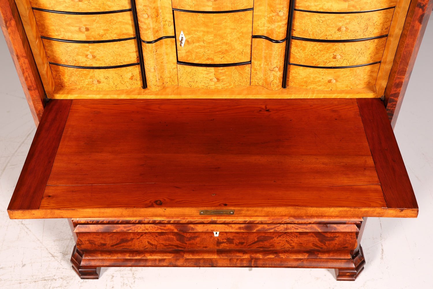 Stilvoller Biedermeier Sekretär Vertiko Louis Philippe Kommode Schubladenkommode Antik Vintage