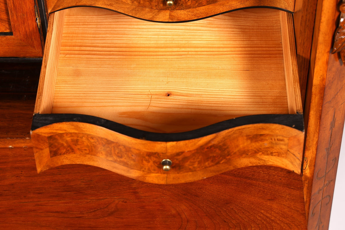 Wunderschöner Louis Philippe Sekretär Vertiko Highboard Schreibsekretär Massivholz