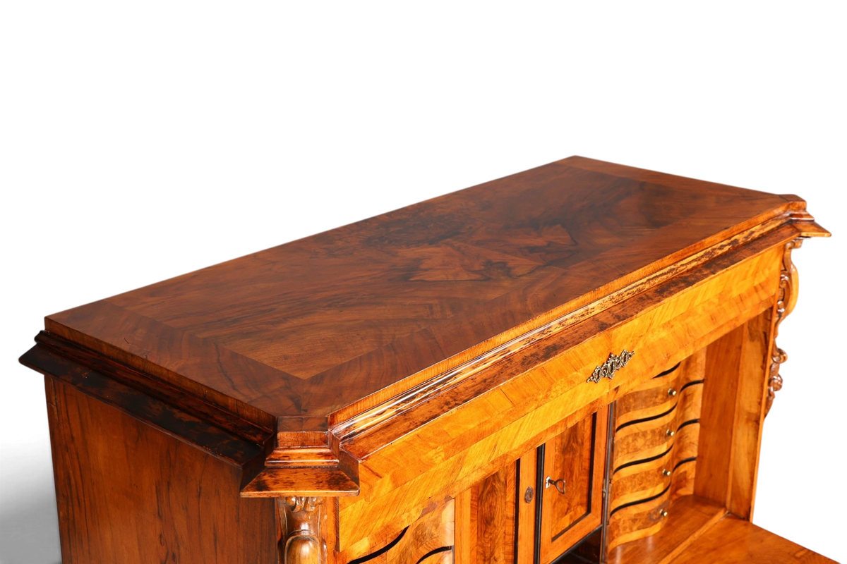 Wunderschöner Louis Philippe Sekretär Vertiko Highboard Schreibsekretär Massivholz