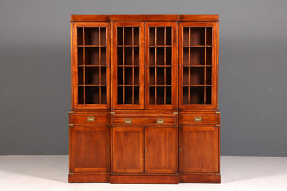 Beeindruckender Maritimer Vitrinenschrank Englischer Schrank Echt Holz Bibliothek Bücherschrank Anrichte Vintage
