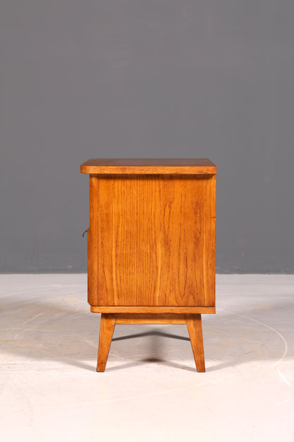 Schlichte Mid Century Kommode Vintage Klappschränkchen Danish Design Nachttisch 2 von 2