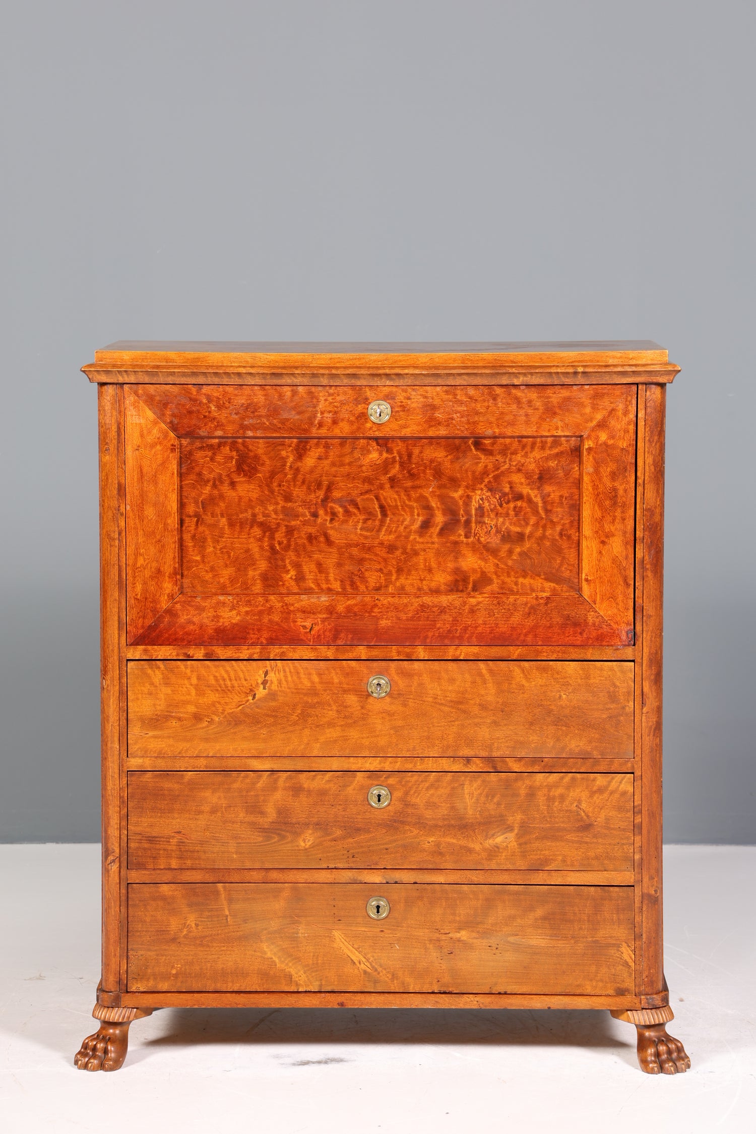 Edler Biedermeier Sekretär Vertiko Antik Kommode Louis Philippe Schreibkommode Schreibtisch