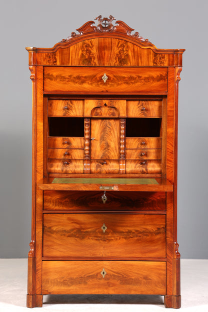 Beeindruckender Louis Philippe Sekretär um 1880 Gründerzeit Antik Schrank Chiffoniere