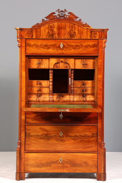 Beeindruckender Louis Philippe Sekretär um 1880 Gründerzeit Antik Schrank Chiffoniere