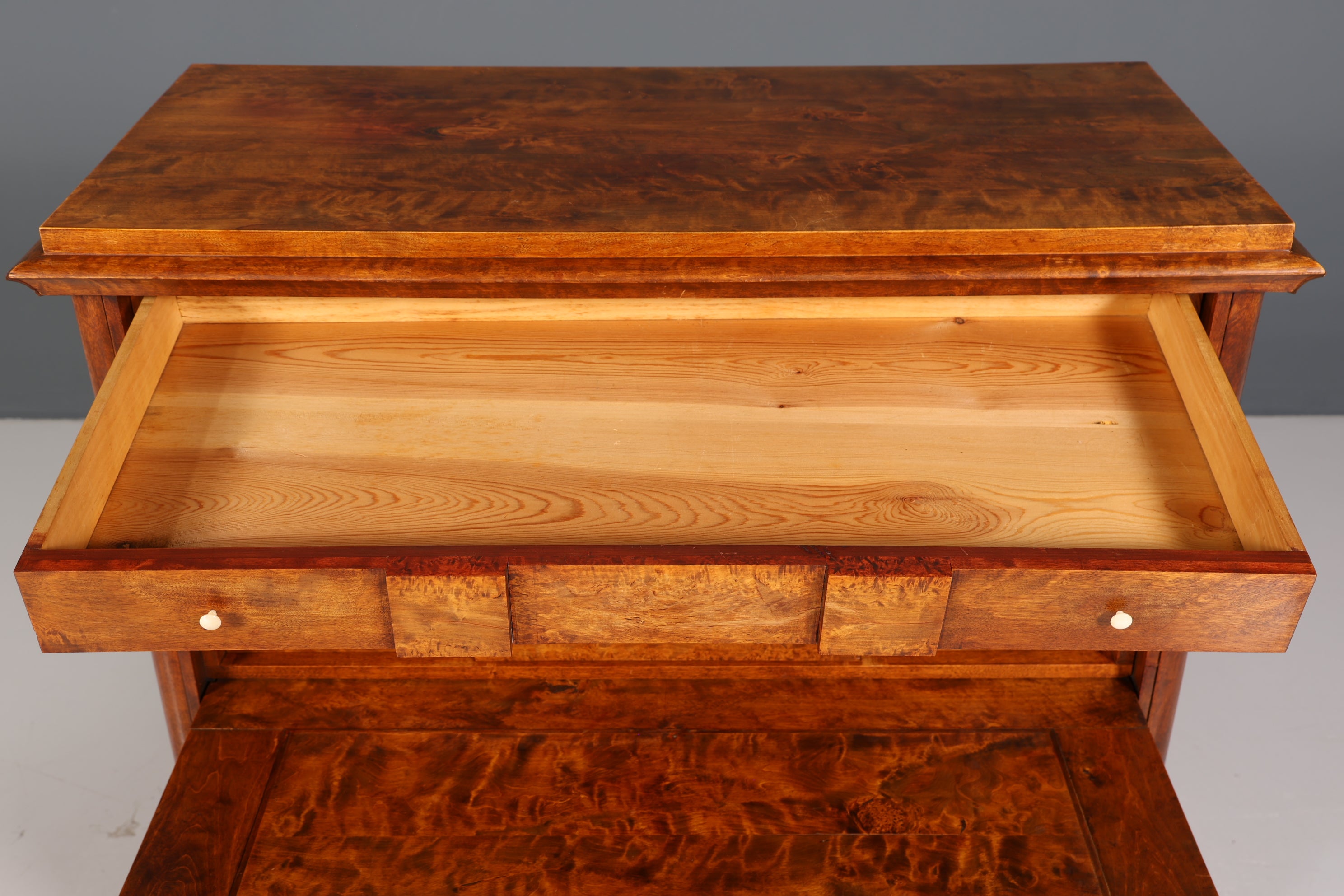 Edler Biedermeier Sekretär Vertiko Antik Kommode Louis Philippe Schreibkommode Schreibtisch