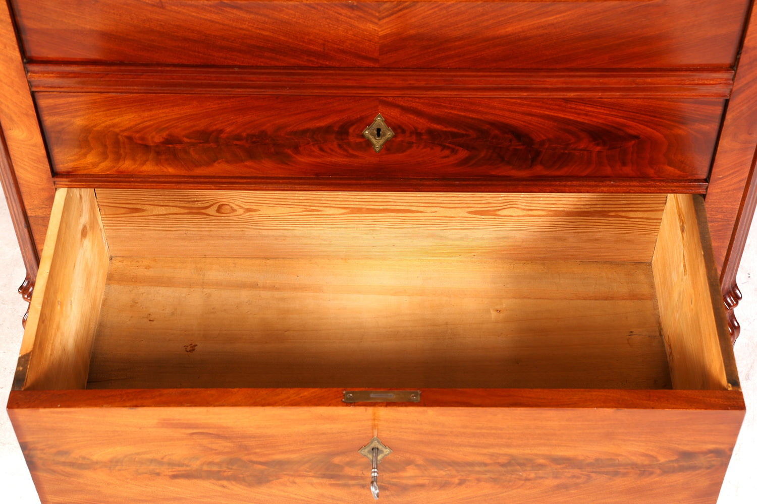 Beeindruckender Louis Philippe Sekretär um 1880 Gründerzeit Antik Schrank Chiffoniere