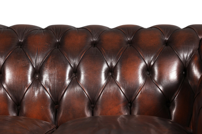 Wunderschönes Original Chesterfield Sofa 2-Sitzer Couch Echt Leder Englisch Polstersofa