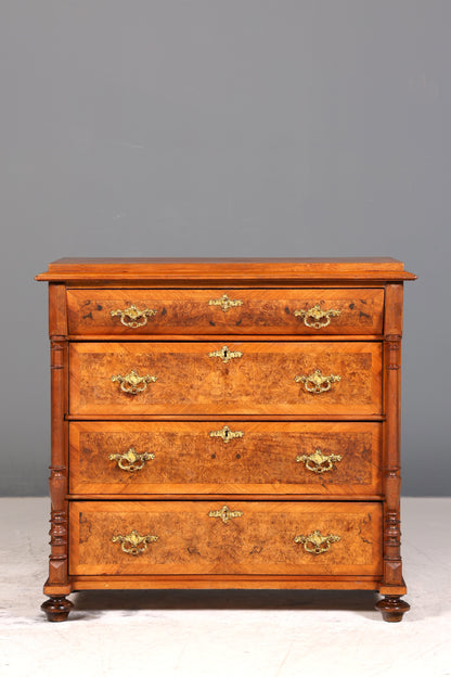 Traumhafte Gründerzeit Kommode Louis Philippe Nussbaum Schubladen Kommode Sideboard um 1880