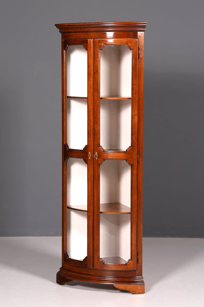 Edle Original Selva Eckvitrine Antik Stil Glasvitrine Schrank Geschirrschrank Eckregal
