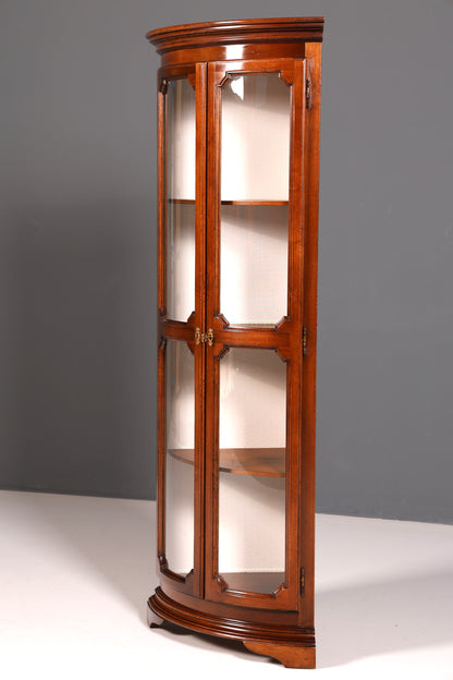 Edle Original Selva Eckvitrine Antik Stil Glasvitrine Schrank Geschirrschrank Eckregal