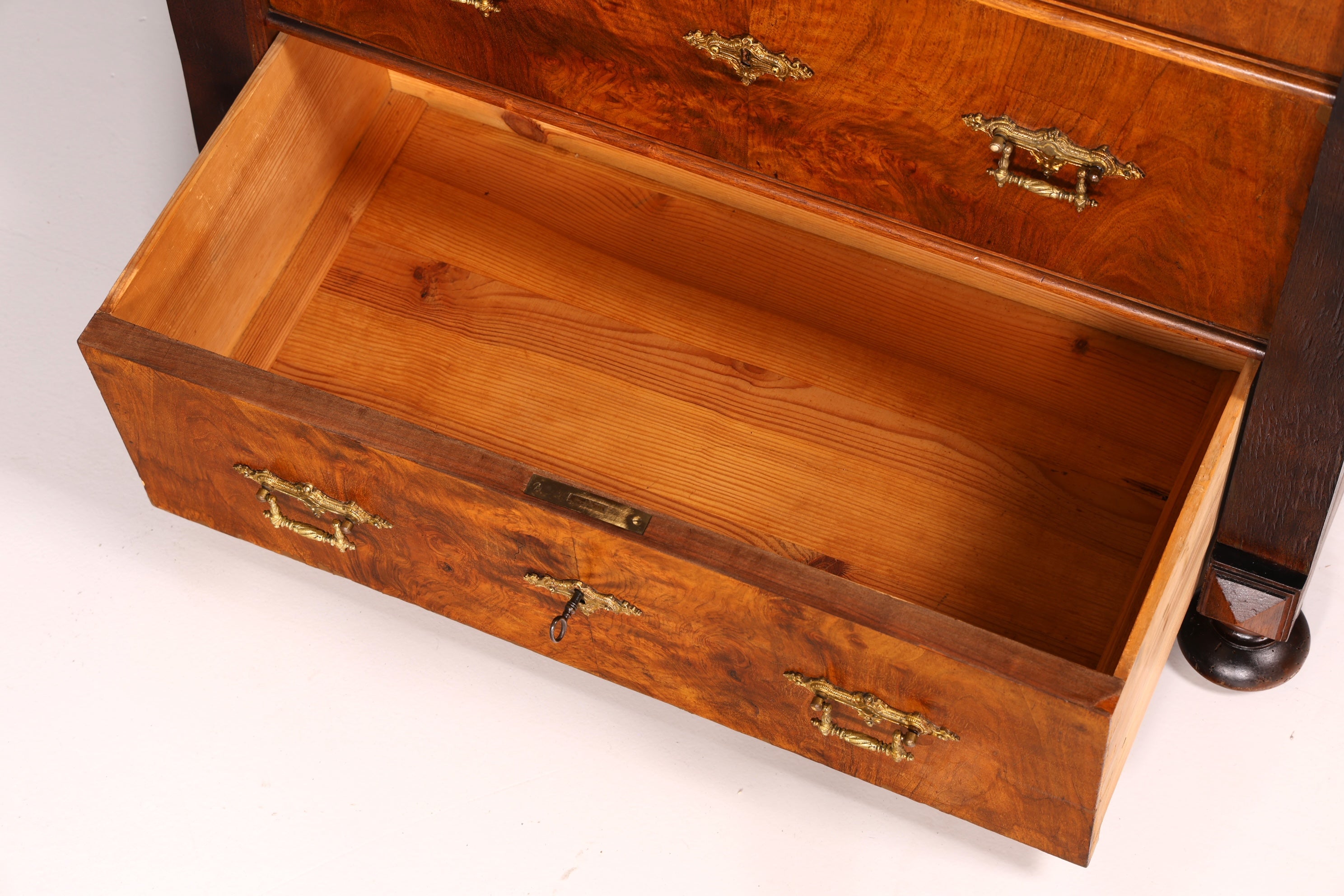 Traumhafte Gründerzeit Kommode mit Spiegelaufsatz Louis Philippe Echt Holz Schrank Antik Flurschrank um 1880 Vintage