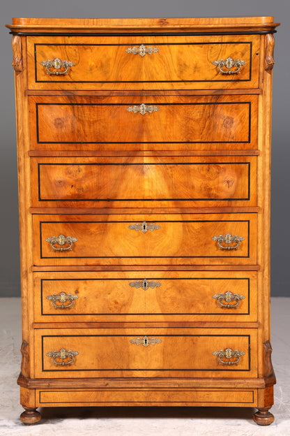 Traumhafter Gründerzeit Sekretär Vertiko Highboard Jugendstil Kommode Schrank um 1890