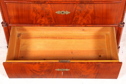 Stilvoller Louis Philippe Sekretär um 1880 Kommode Antik Biedermeier Stil Bürokommode