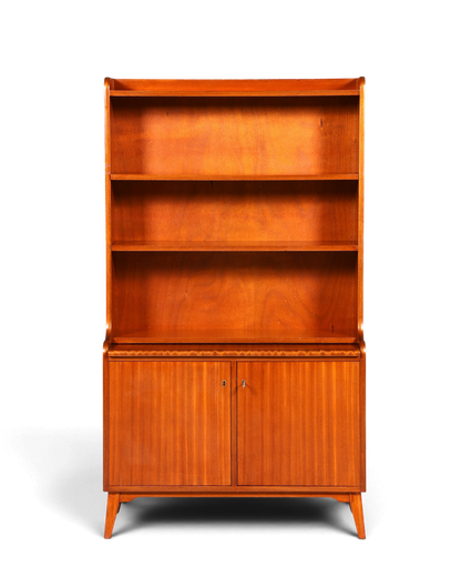 Wunderschöner Mid Century Schrank Bücherregal Vintage Sekretär Highboard Holz Regal 60s