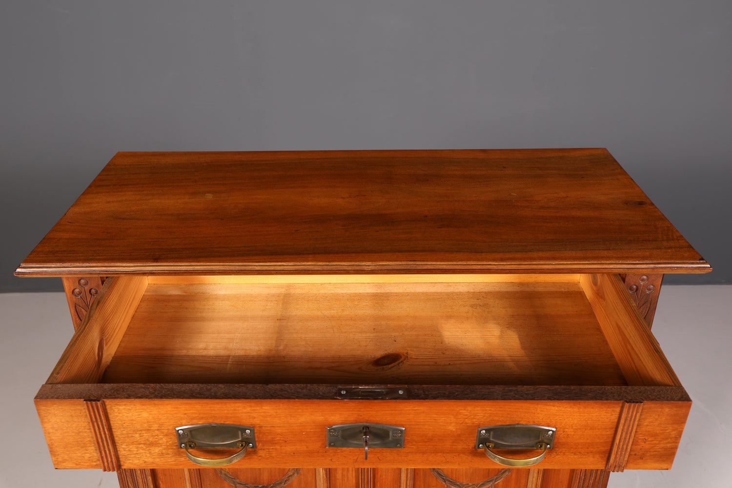 Wunderschönes Jugendstil Vertiko Gründerzeit Schrank Antik Highboard Kommode