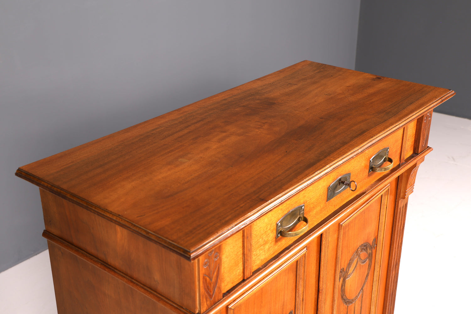 Wunderschönes Jugendstil Vertiko Gründerzeit Schrank Antik Highboard Kommode