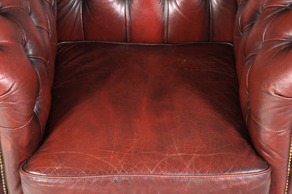 Stilvoller Original Chesterfield Sessel Englisch Leder Armlehnsessel Herrensessel