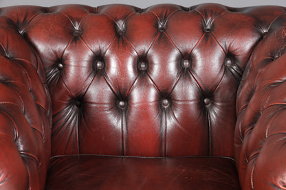 Stilvoller Original Chesterfield Sessel Englisch Leder Armlehnsessel Herrensessel