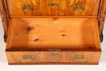 Wunderschöne Gründerzeit Kommode Antik Louis Philippe Sideboard mit Spiegel Flurkommode