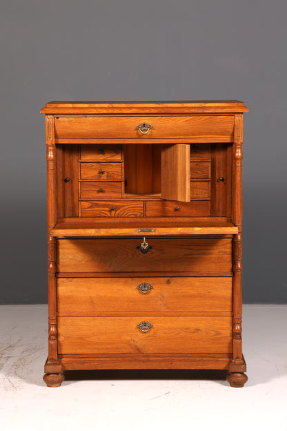 Stilvoller Gründerzeit Sekretär Vertiko Highboard Jugendstil Kommode Landhaus Schrank um 1880 Antik
