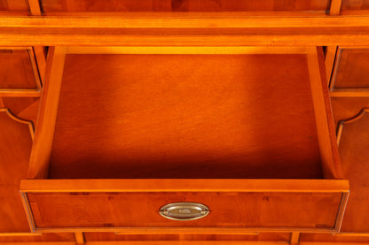 Beautiful Original Heldense Display Cabinet English Yew Bookcase Buffet Antique Glass Cabinet Vintage