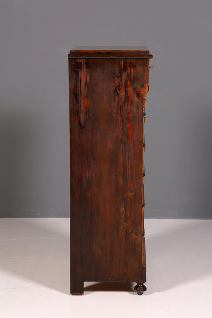 Traumhafte Gründerzeit Kommode Jugendstil Schubladenkommode Antik Vertiko Wäschekommode um 1890