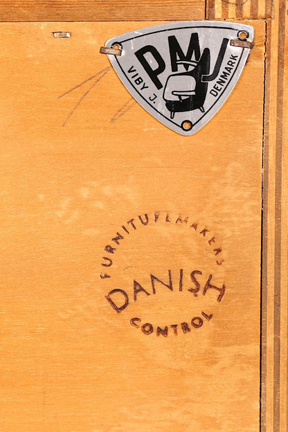 Wunderschönes Mid Century Highboard Teak Holz Original PAM Viby J. Schrank Büro Kommode Barschrank 60er Jahre