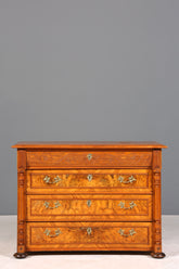 Wunderschöne Gründerzeit Kommode Louis Philippe Vertiko Nussbaum Sideboard um 1880