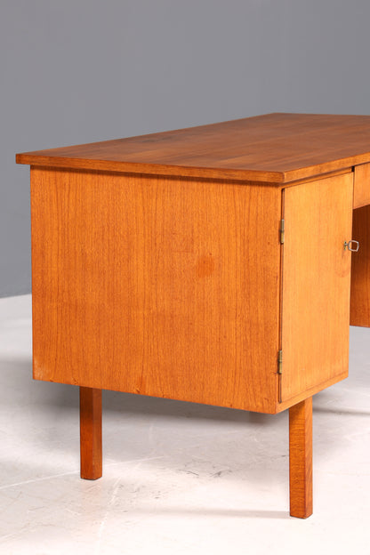 Wunderschöner Mid Century Schreibtisch Danish Design Teak Holz Bürotisch Vintage Office Table
