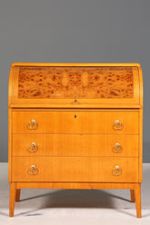 Wunderschöner Mid Century Rollladen Sekretär echt Holz Büro Schrank Retro Schreibkommode