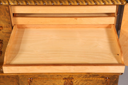 Traumhafter Chippendale Schrank Barock Stil Vertiko Highboard Englisch Antik 50s 60s Kommode