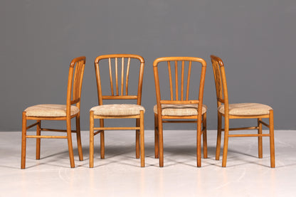 4x Schlichte Mid Century Stühle Retro Stuhlset Danish Design Küchenstühle Esszimmer Stühle