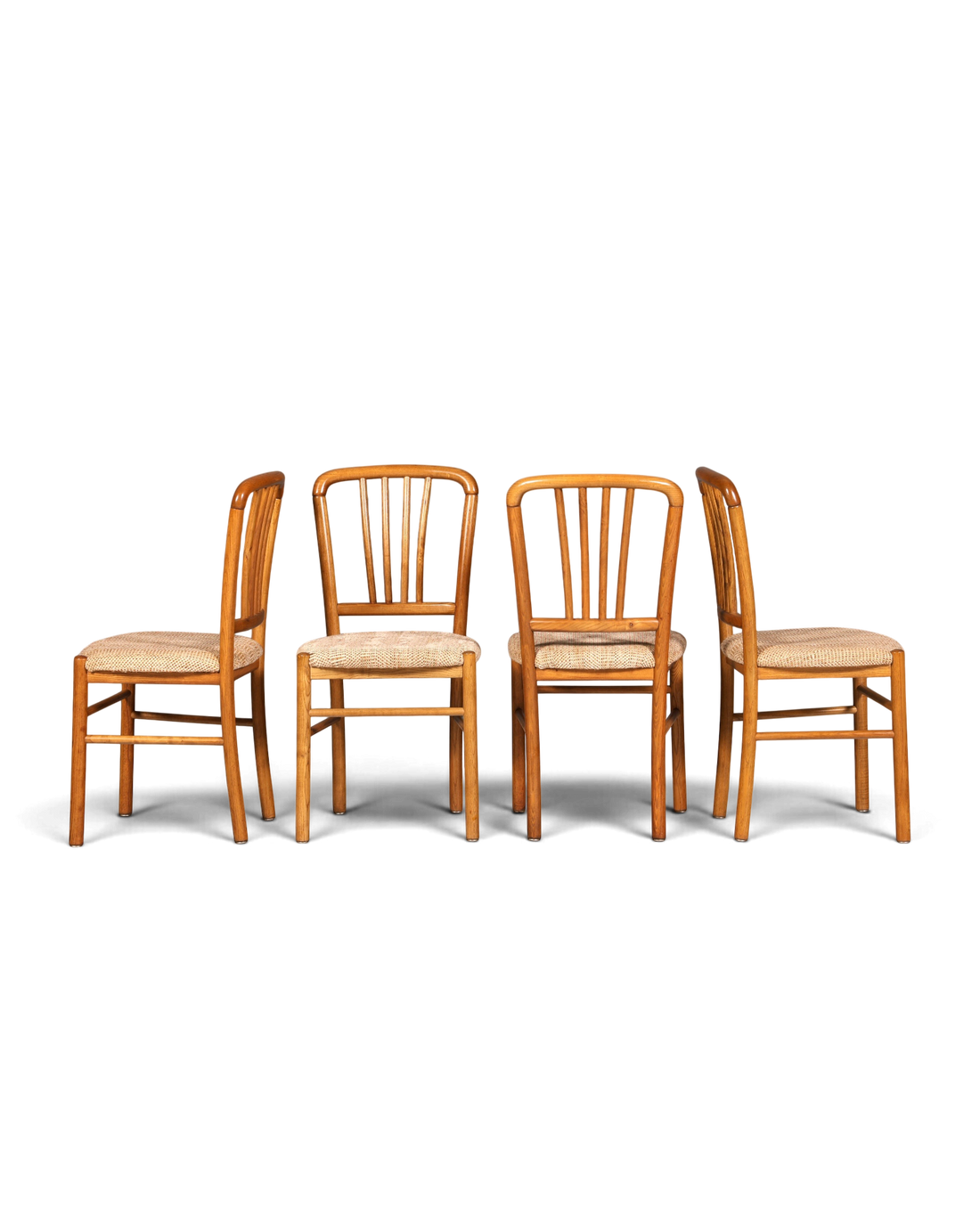 4x Schlichte Mid Century Stühle Retro Stuhlset Danish Design Küchenstühle Esszimmer Stühle