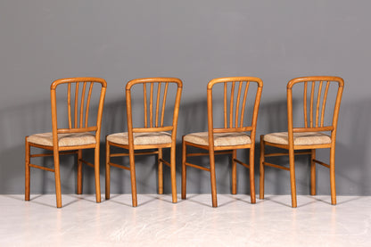 4x Schlichte Mid Century Stühle Retro Stuhlset Danish Design Küchenstühle Esszimmer Stühle