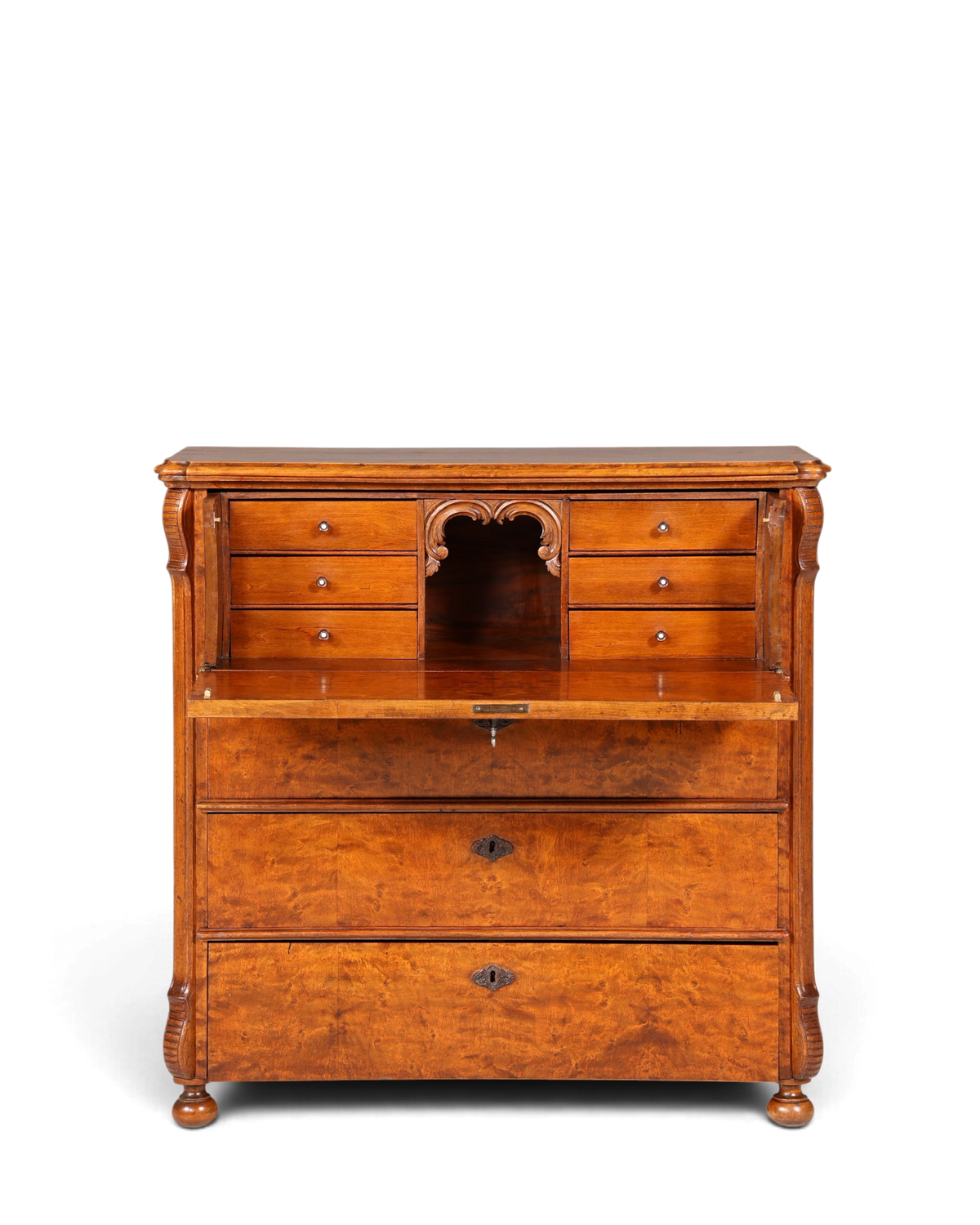 Wunderschöner Louis Philippe Sekretär um 1880 Gründerzeit Antik Schrank Schreibtisch