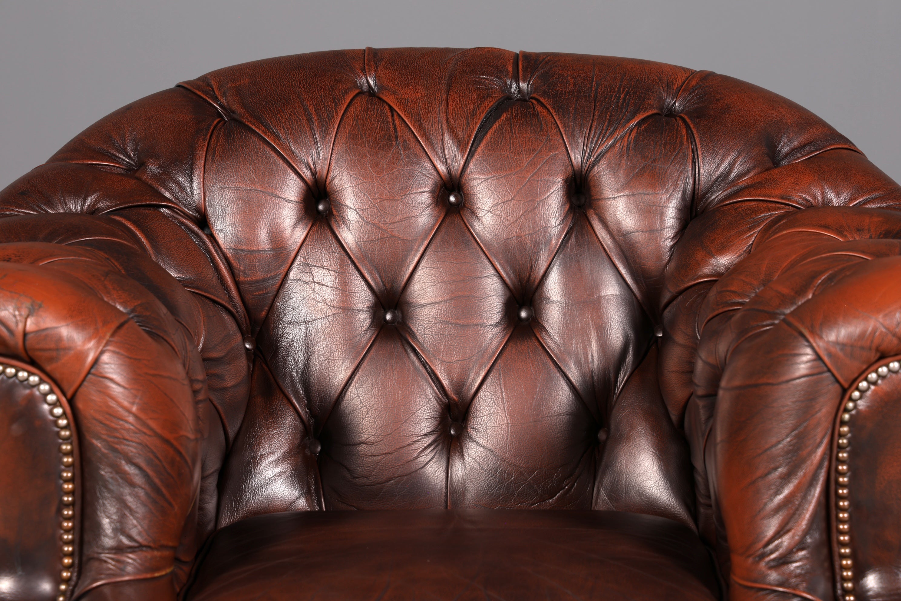 Wunderschöner Original Chesterfield Centurion Sessel Englischer Armlehnsessel Echt Leder Herrensessel Vintage