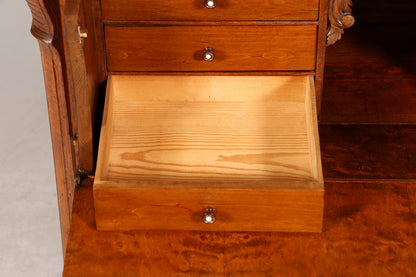 Wunderschöner Louis Philippe Sekretär um 1880 Gründerzeit Antik Schrank Schreibtisch