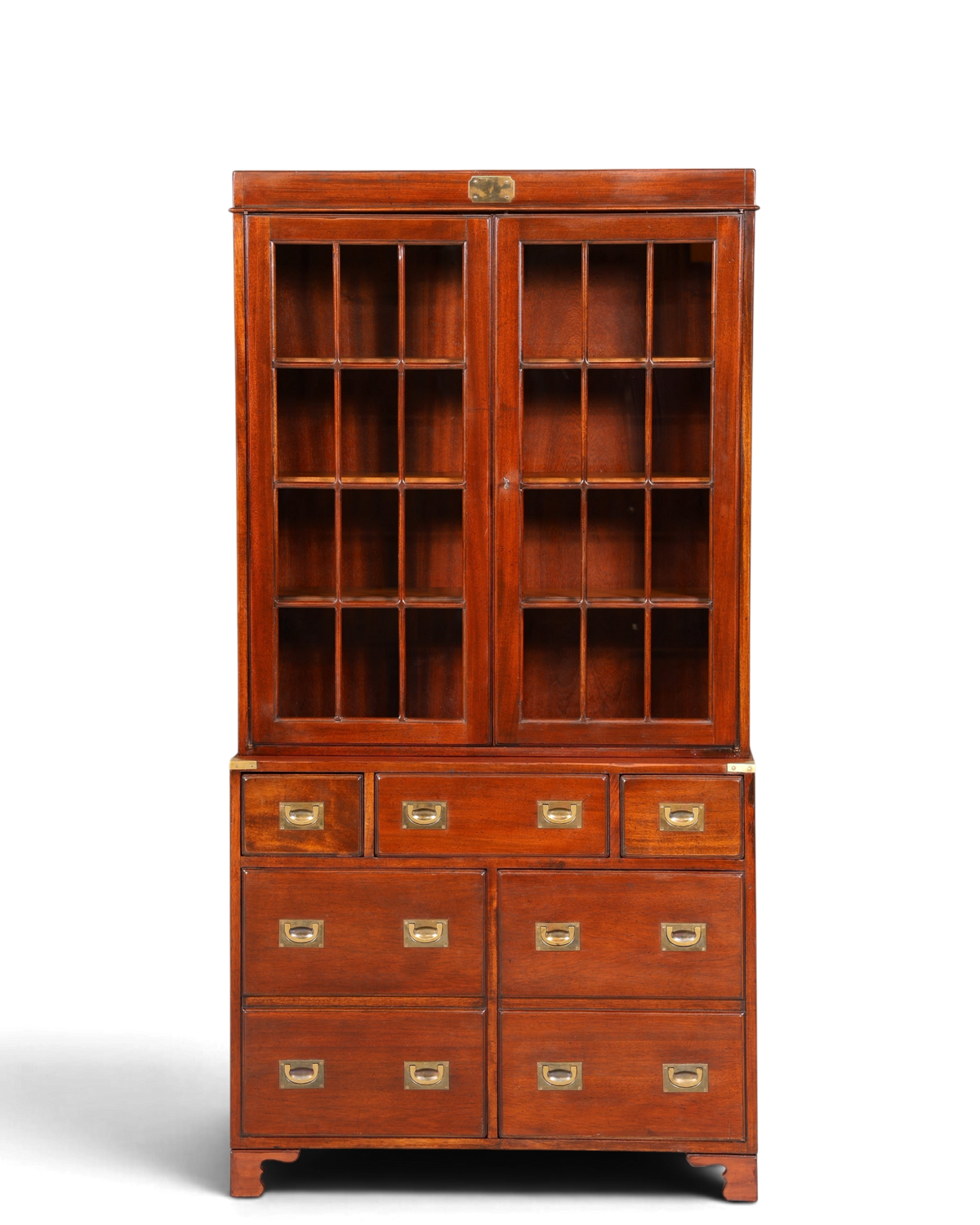 Wunderschöner Maritimer Vitrinenschrank Englischer Schrank echt Holz Bibliothek Englische Anrichte