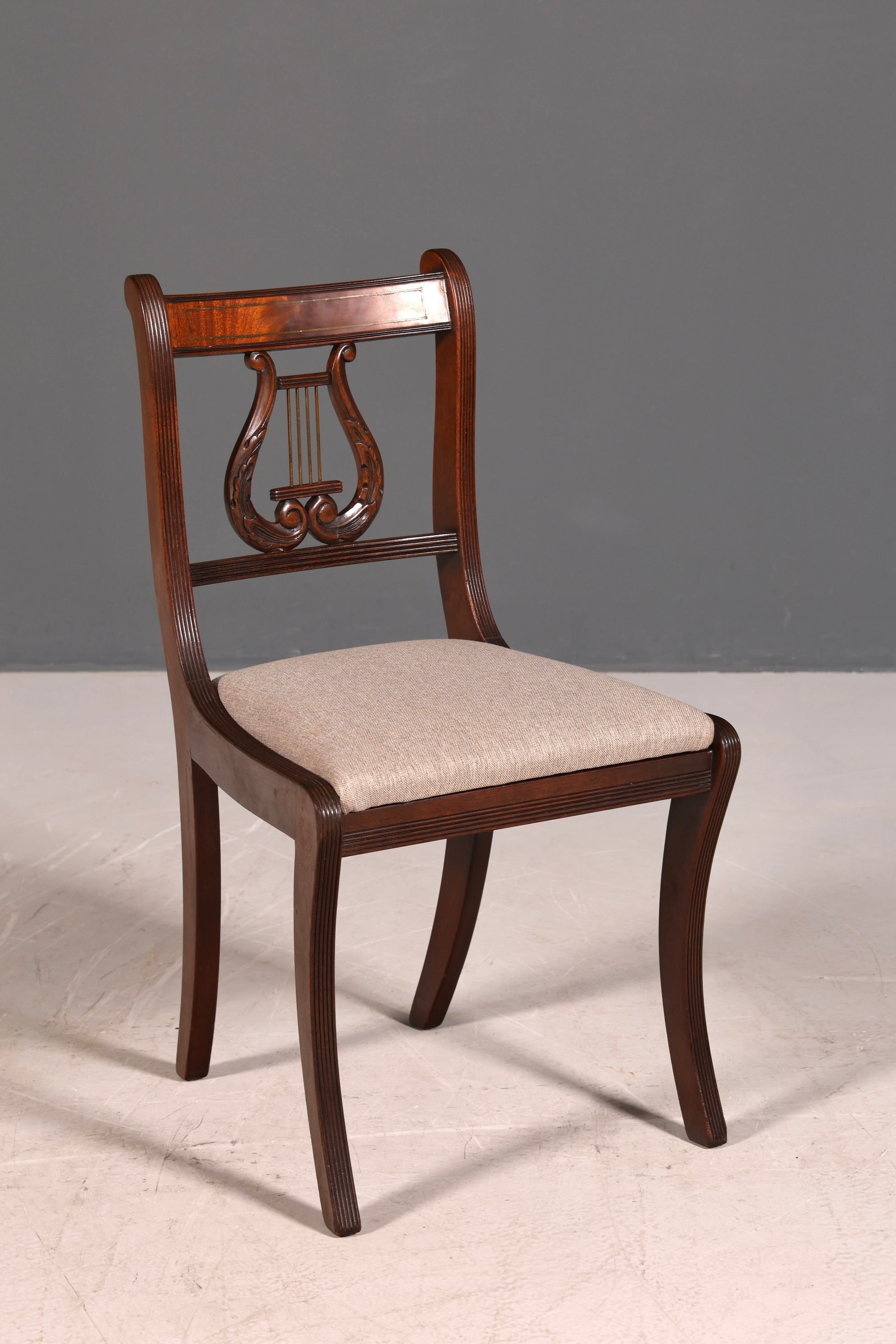 G211 Finish cm 6x Edle Englische Stühle Englisch Dining Chairs Antik 60er Jahre Regency Küchenstühle Stuhlset (Kopie 2)